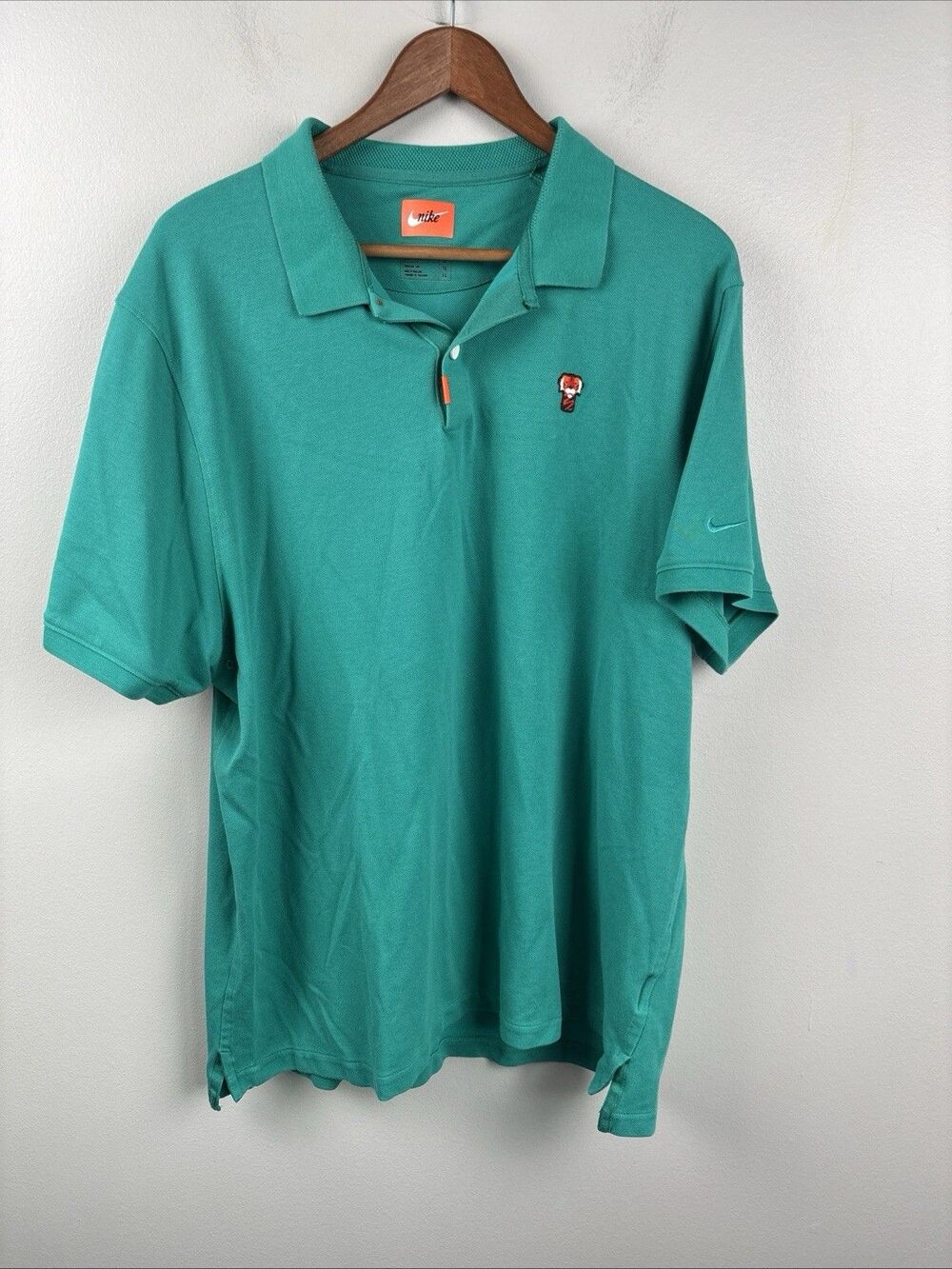 Nike Golf Tiger Woods "Frank" Golf Polo Shirt Mens XL 2020 Green Masters EUC